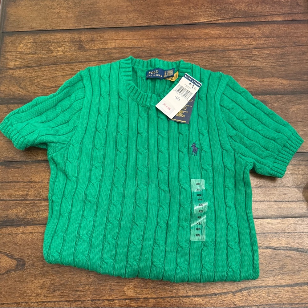 Polo by Ralph Lauren Green Cable Knit Sweater